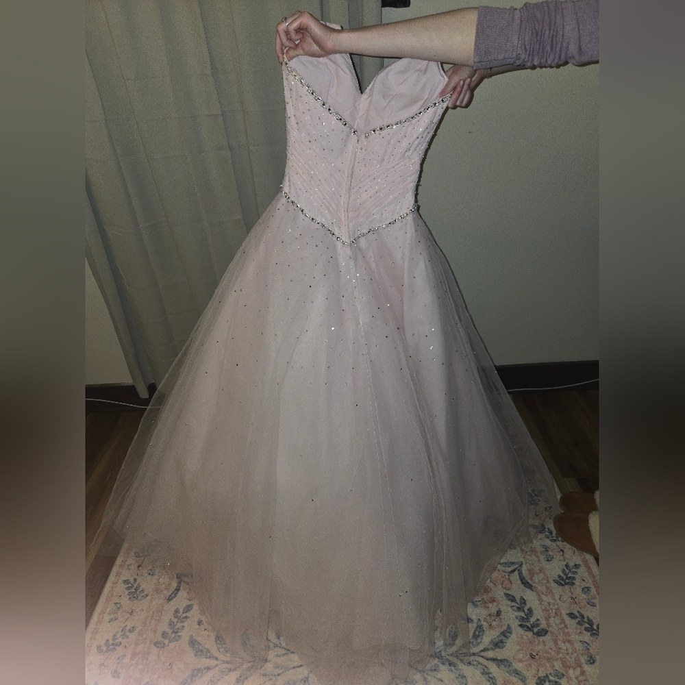 Morilee by Madeline Gardner Blush Tulle Ballgown | Prom Formal 0–2 - Picture 8 of 15